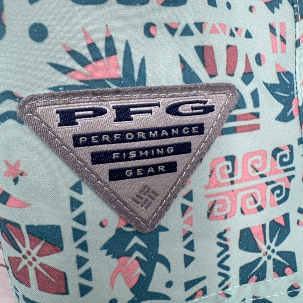 Columbia PFG Swim Trunks Shorts Mens XL Performance Fish Fishing Gear Patterned‎